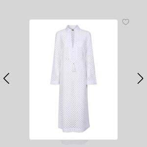 Tory Burch NWT Elegant White Eyelet Midi Length Tunic